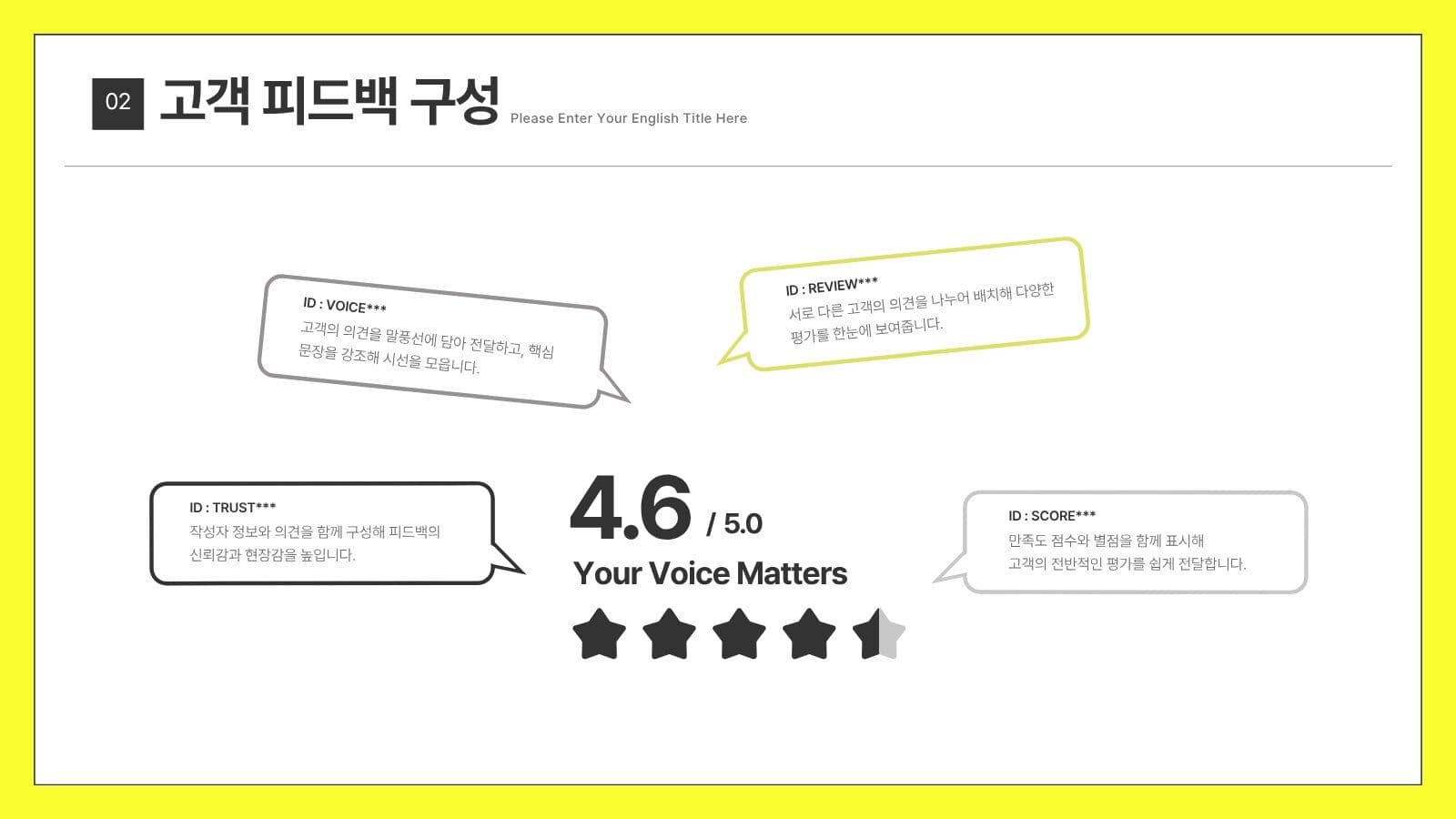 엘로우 SNS 브랜딩 마케팅 제안서 Presentation Templates