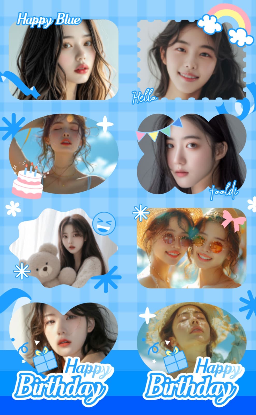 블루버스데이 인생네컷 스티커