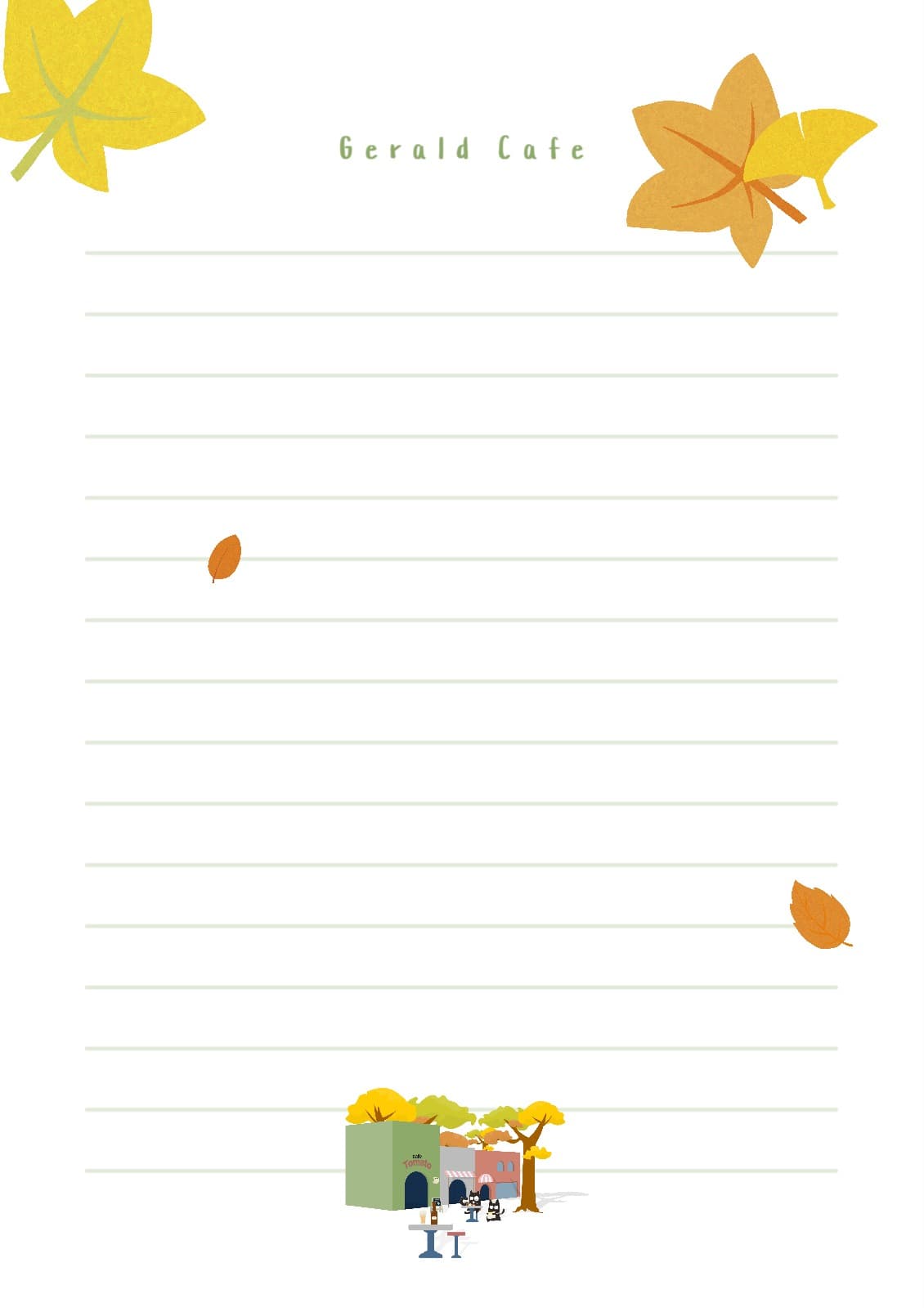 제럴드 카페 편지지