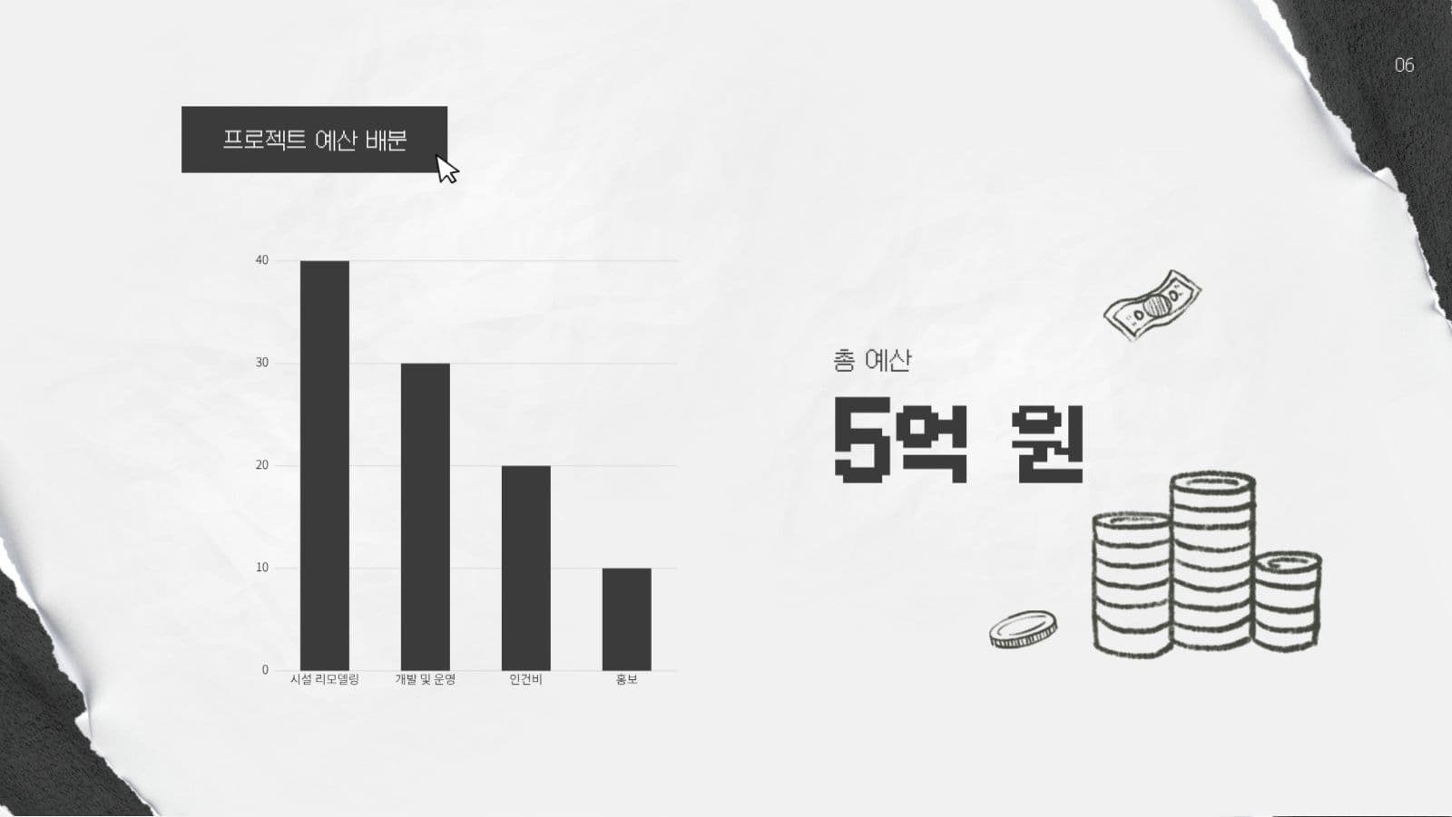 찢어진 종이 비트감성 프레젠테이션