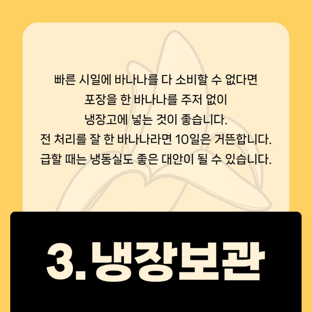 바나나 보관방법 카드뉴스