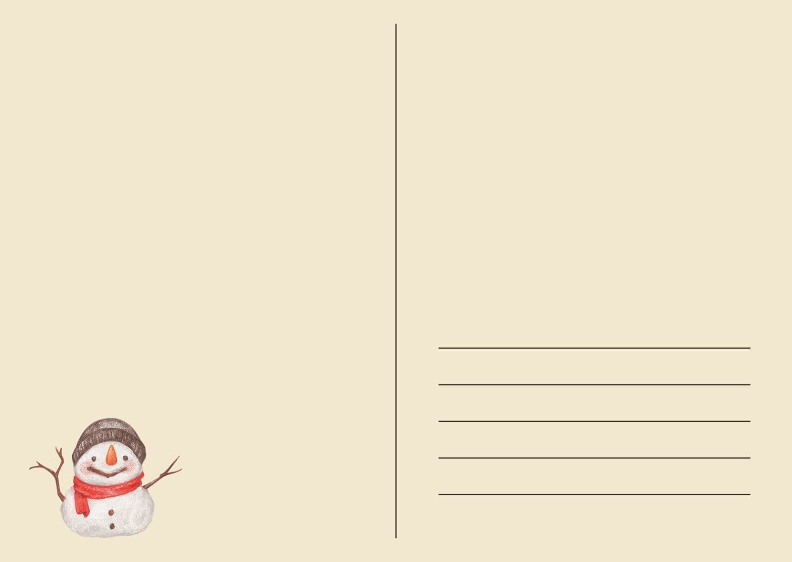 미니멀한 손그림 크리스마스 카드