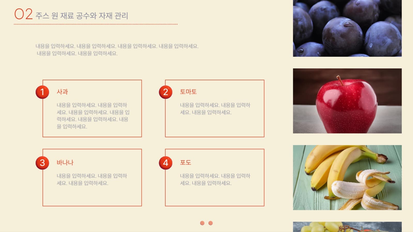 레드도트 과일 주스 보고서