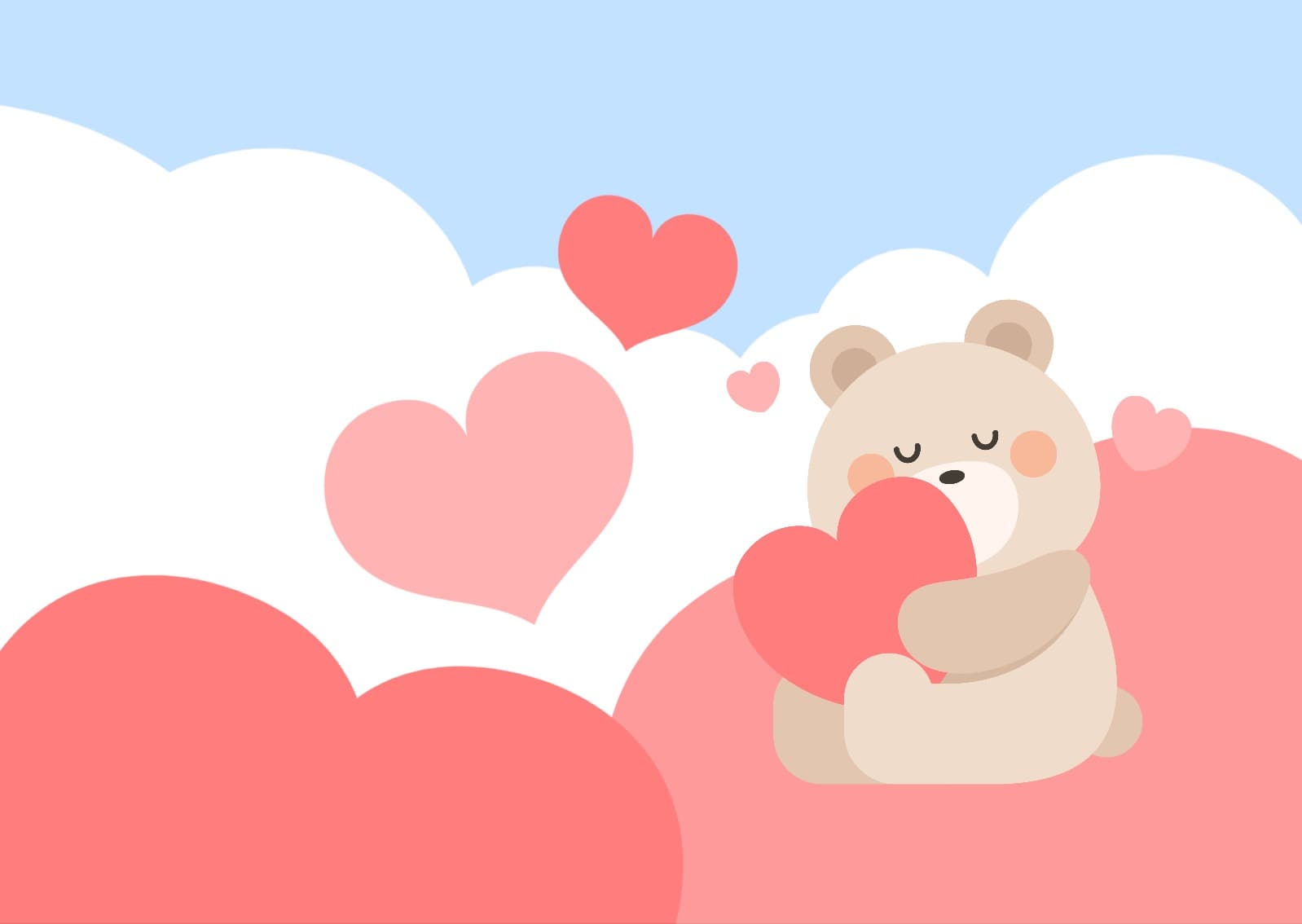 하트 곰 카드