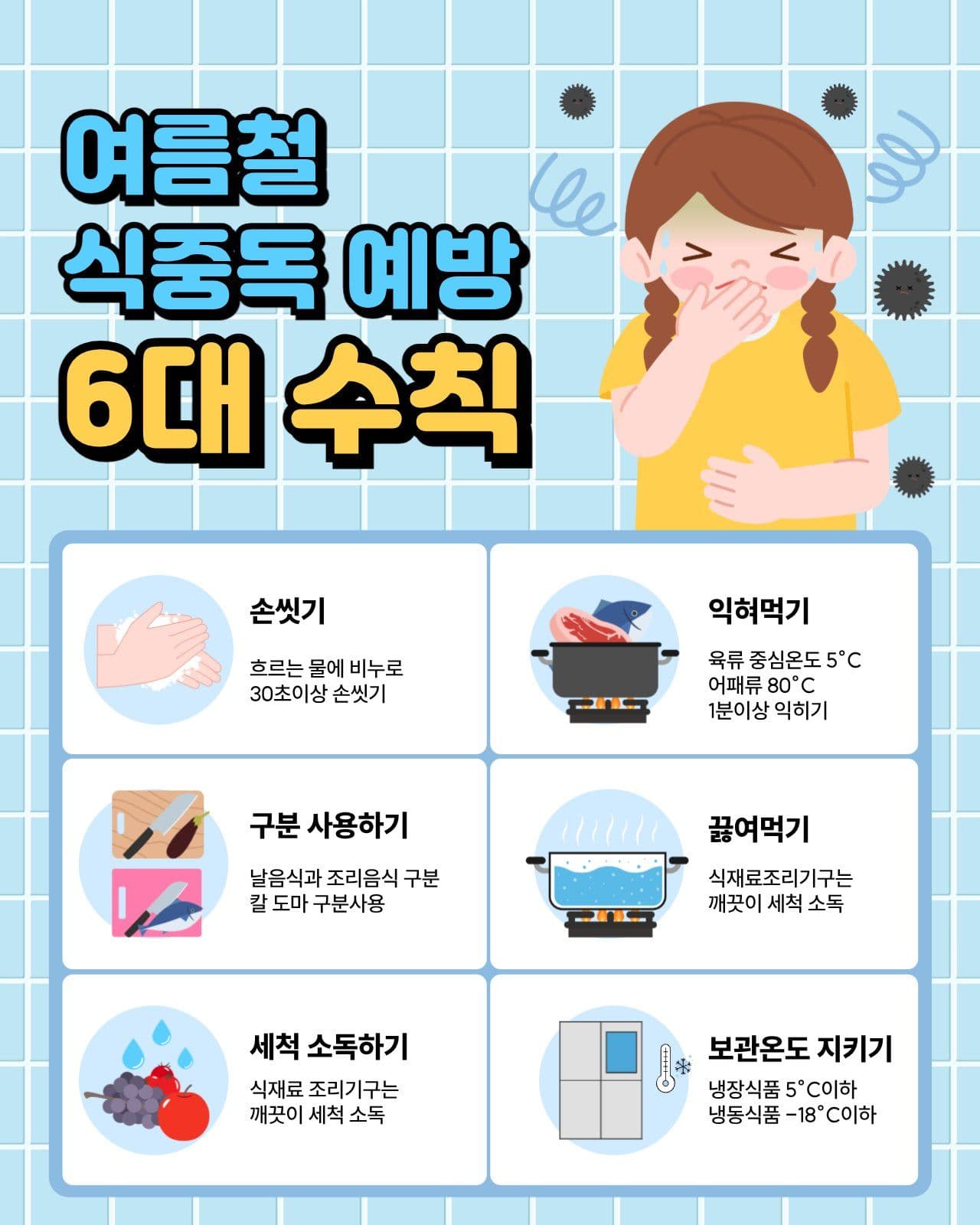 여름 식중독 6대 수칙