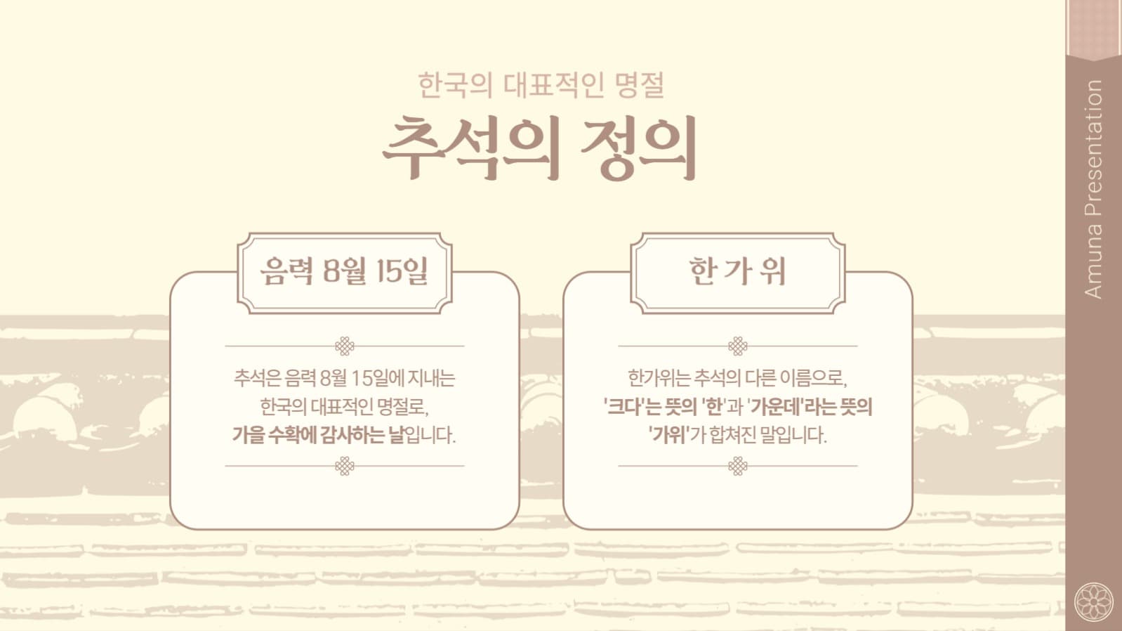 추석 의미와 기원 프리젠테이션