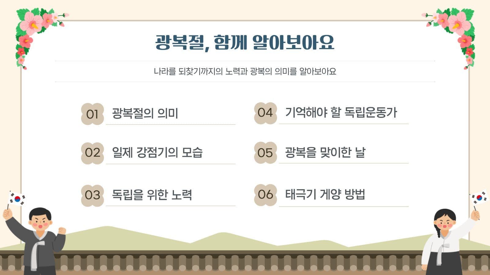 빛을 되찾은 날, 광복절