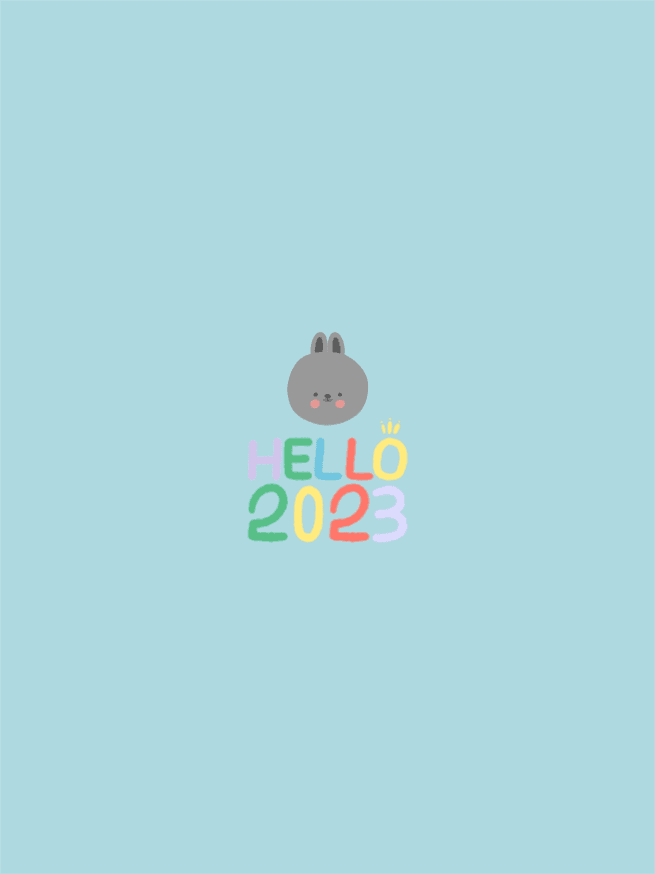 헬로우 22023 흑토끼 배경화면