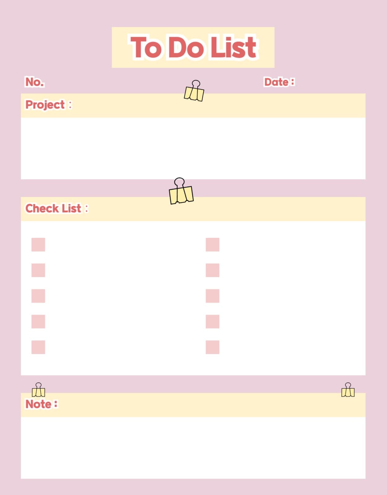 To Do List 굿노트