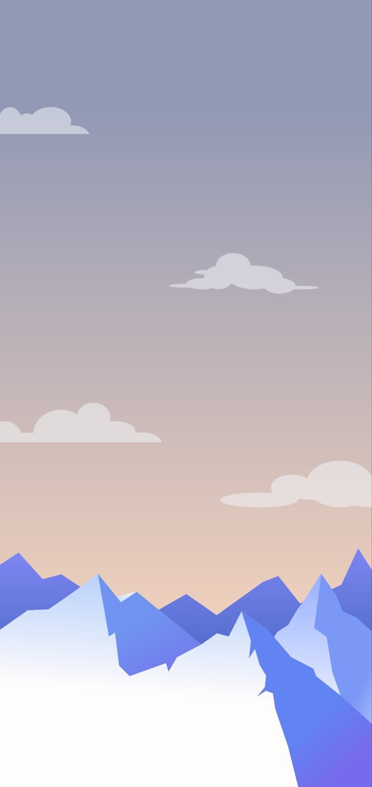 겨울산 노을
