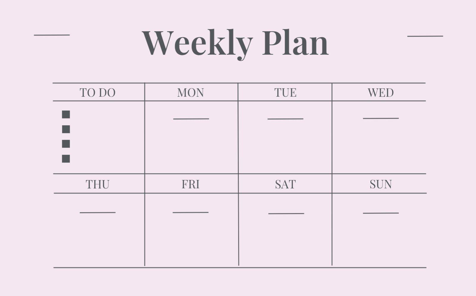 굿노트 Weekly Plan