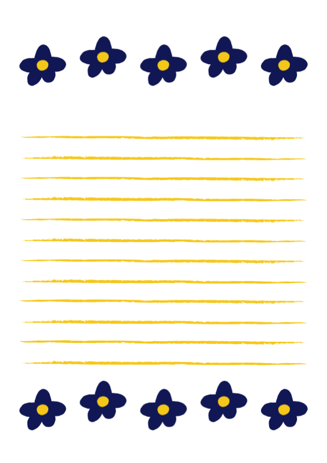 꽃 일러스트 편지지