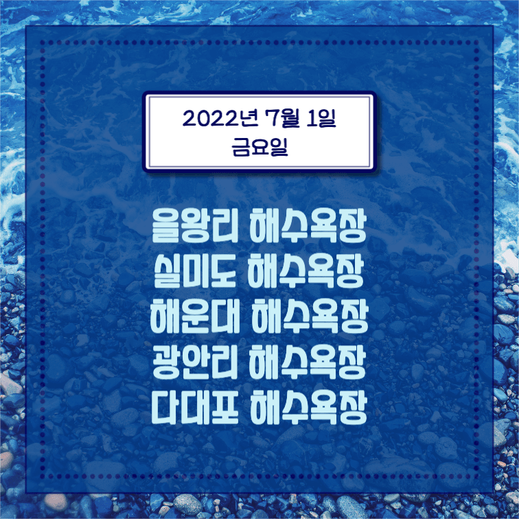 전국 해수욕장 개장일