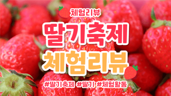 딸기축제 체험리뷰 (유튜브 썸네일)