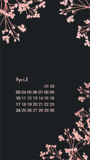 벚꽃야경 캘린더 배경화면(22.04)