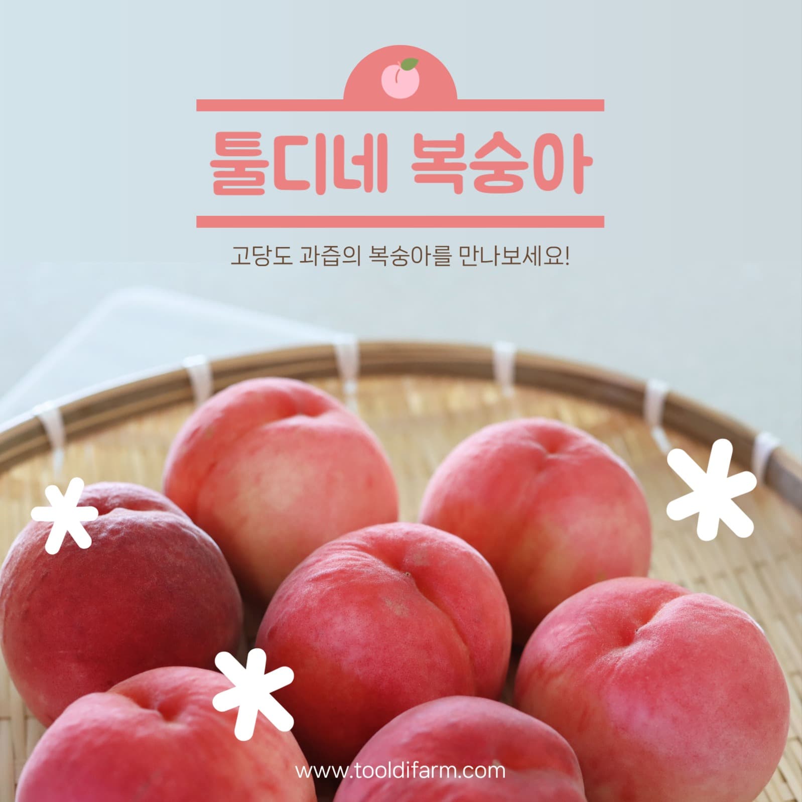 과일 복숭아 판매 광고 배너