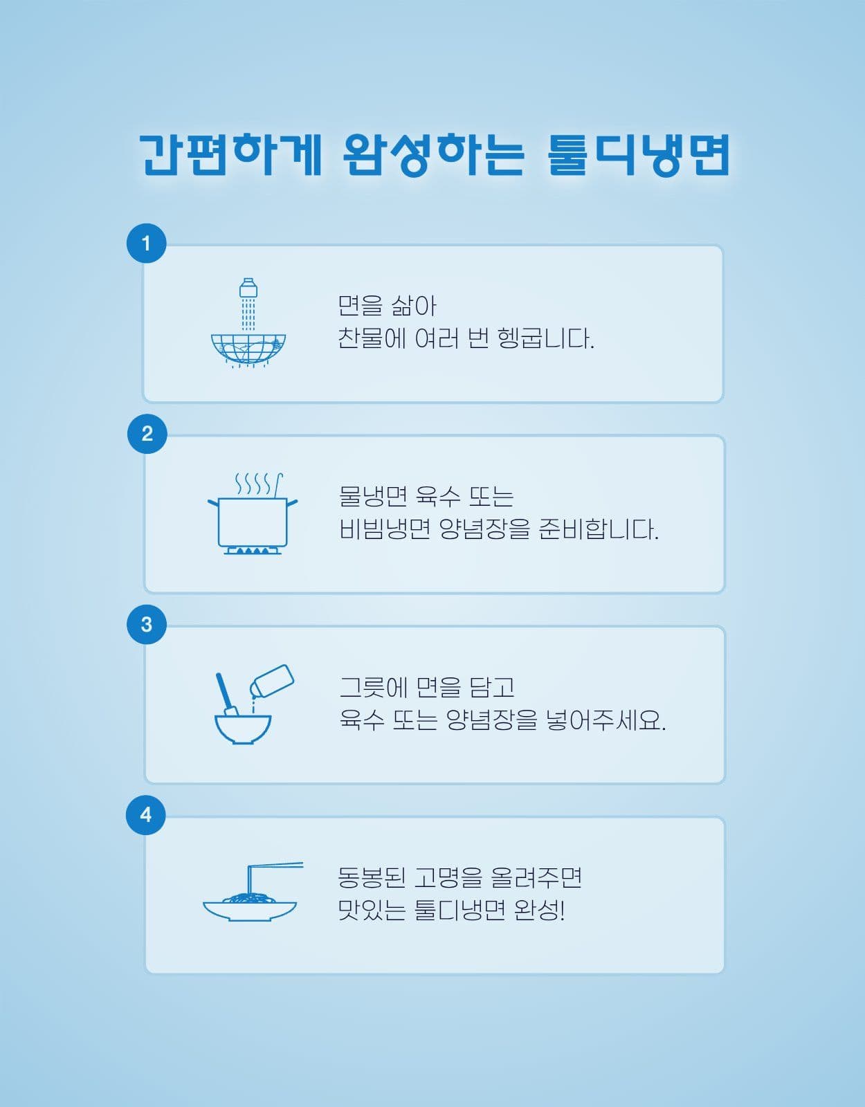 여름 냉면 밀키트 상세페이지