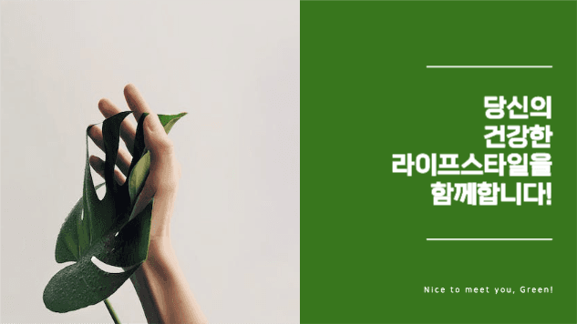 건강한 라이프스타일 제안 프레젠테이션