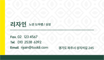 옐로우 도마뱀 명함