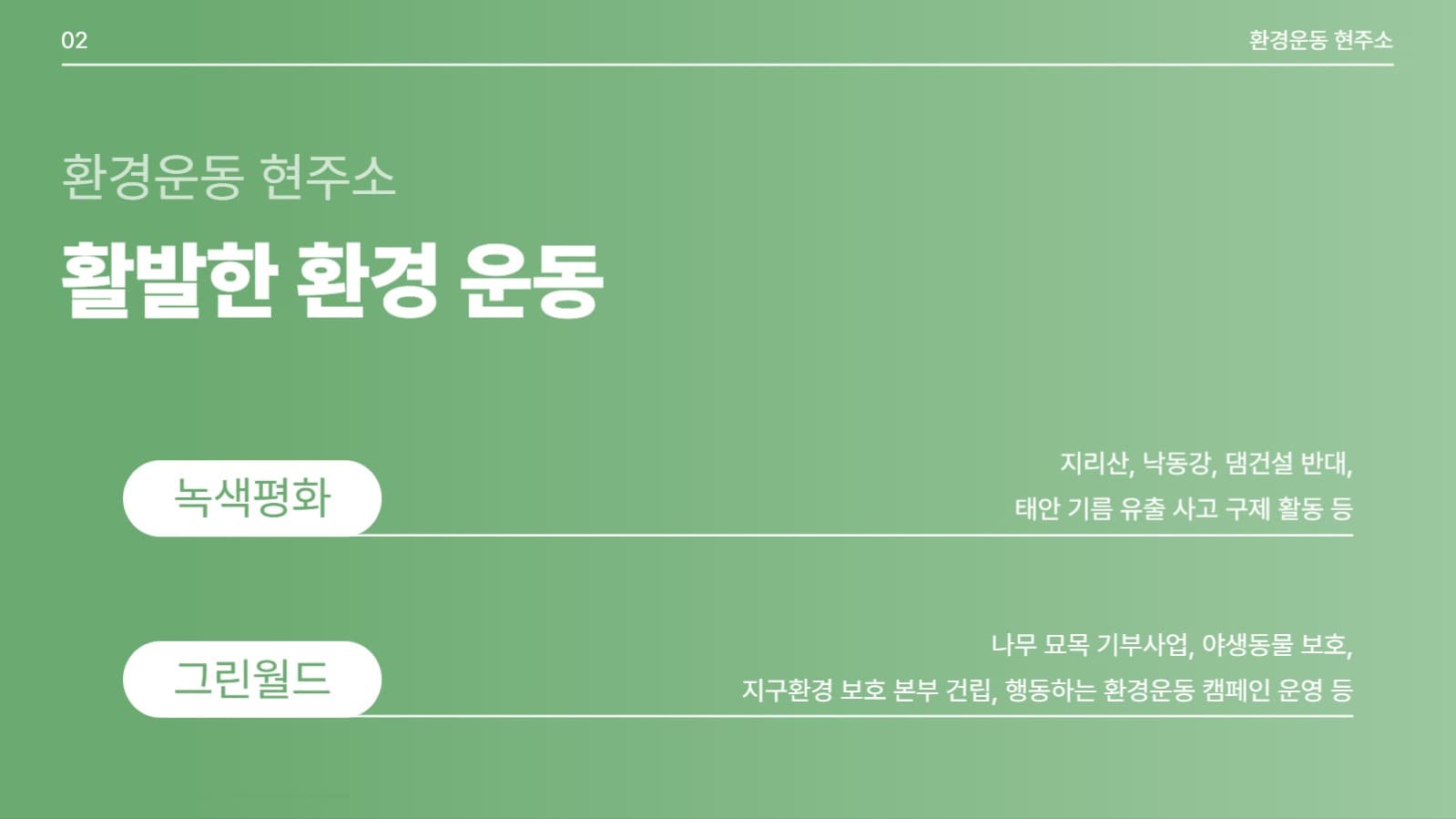 기후변화에 따른 환경운동 