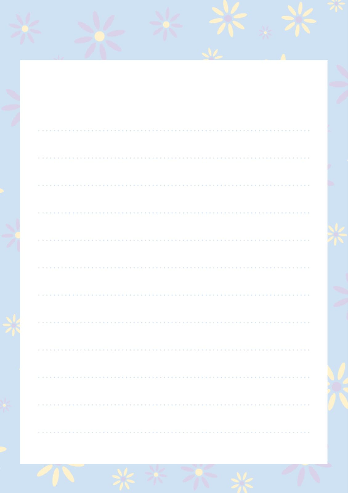 꽃배경 편지지