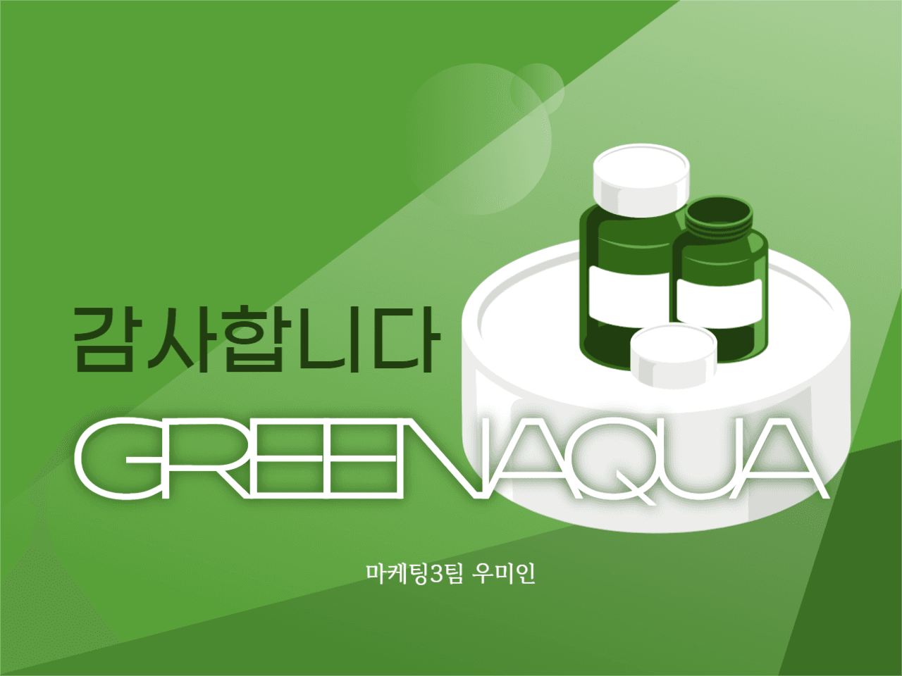 그린아쿠아 판매 성과 피피티