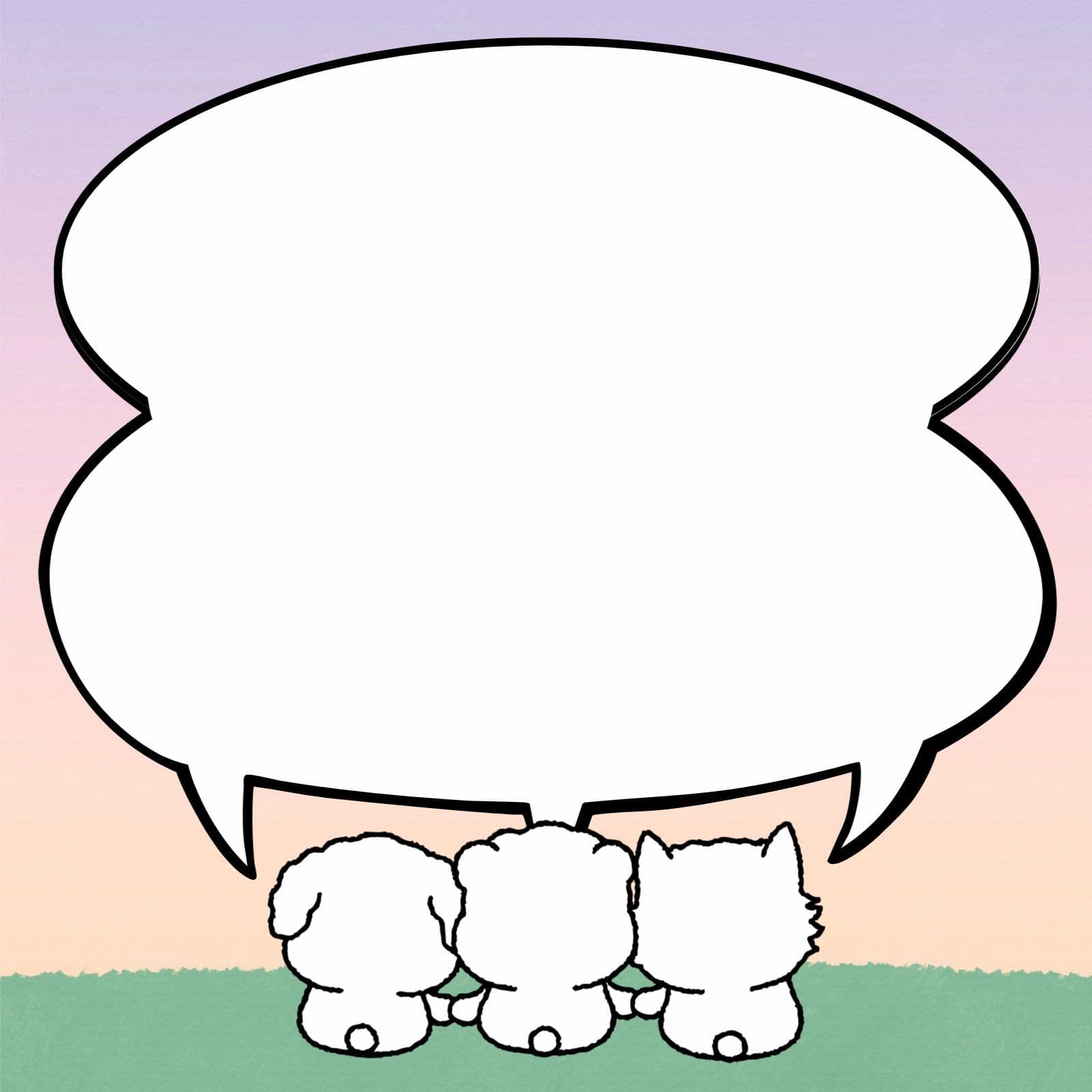 귀여운 동물 떡메모지
