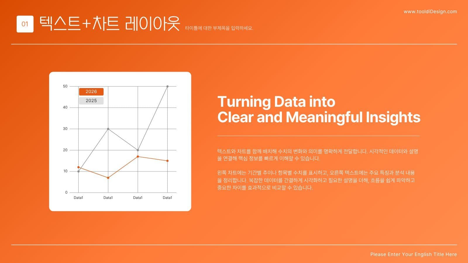 오렌지 색상의 브랜드 SNS 마케팅 비즈니스 프레젠테이션 템플릿