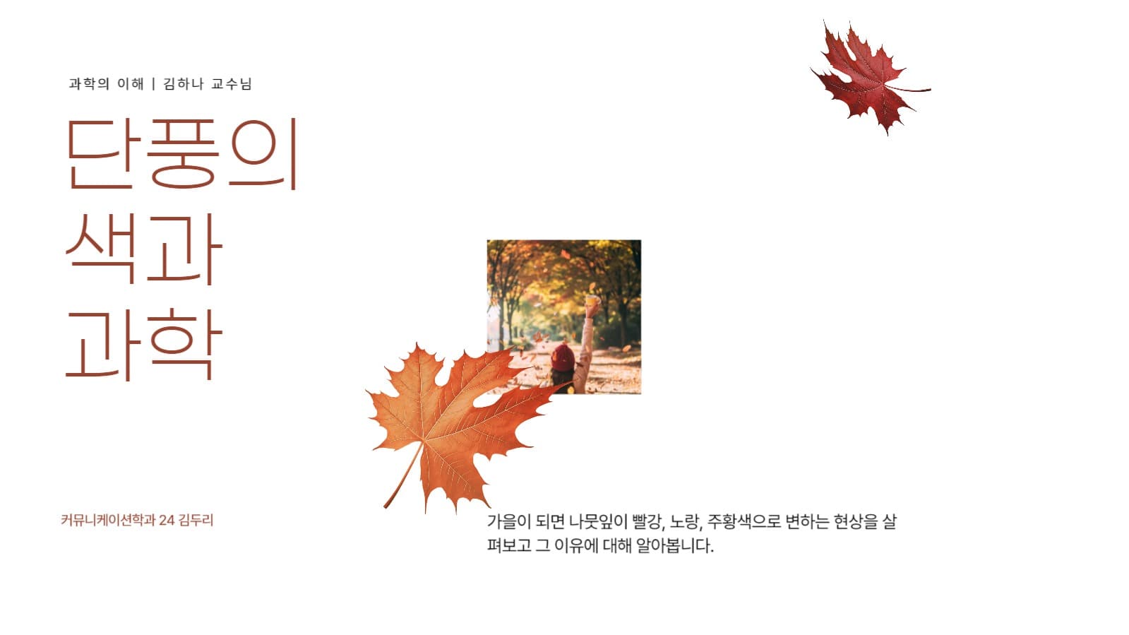 단풍 테마 발표 프레젠테이션