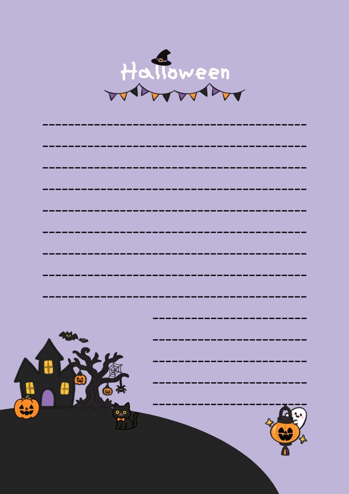할로윈 편지지 Letter Paper Templates