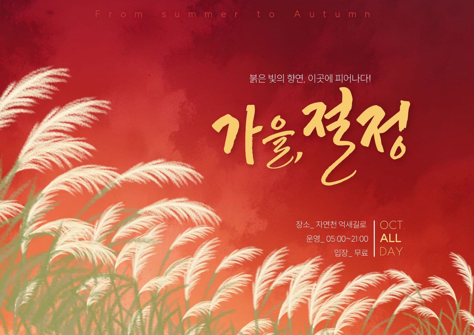 가을축제(붉은색 가을절정)