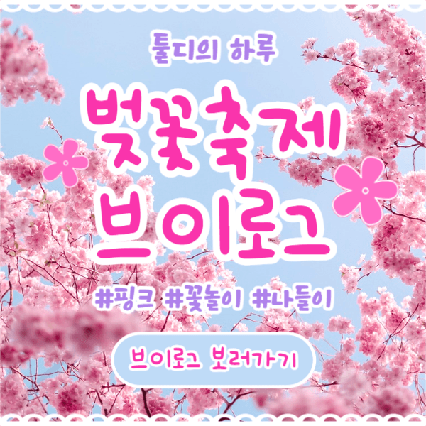 벚꽃축제 브이로그 (페이스북)