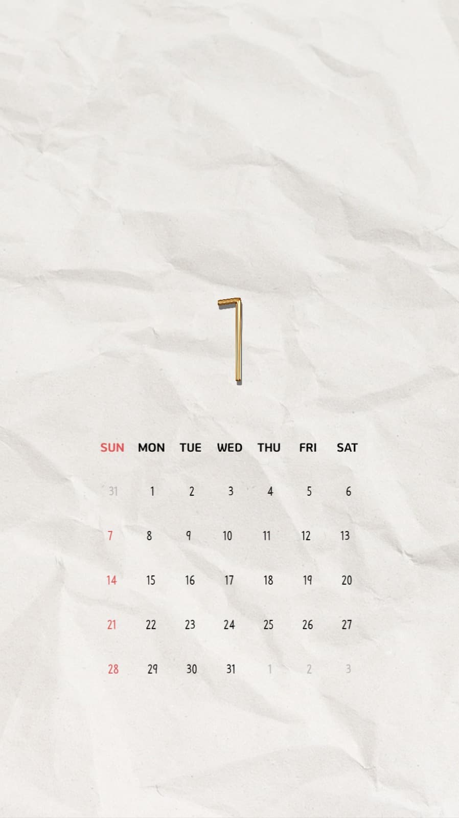 종이와 메탈 달력