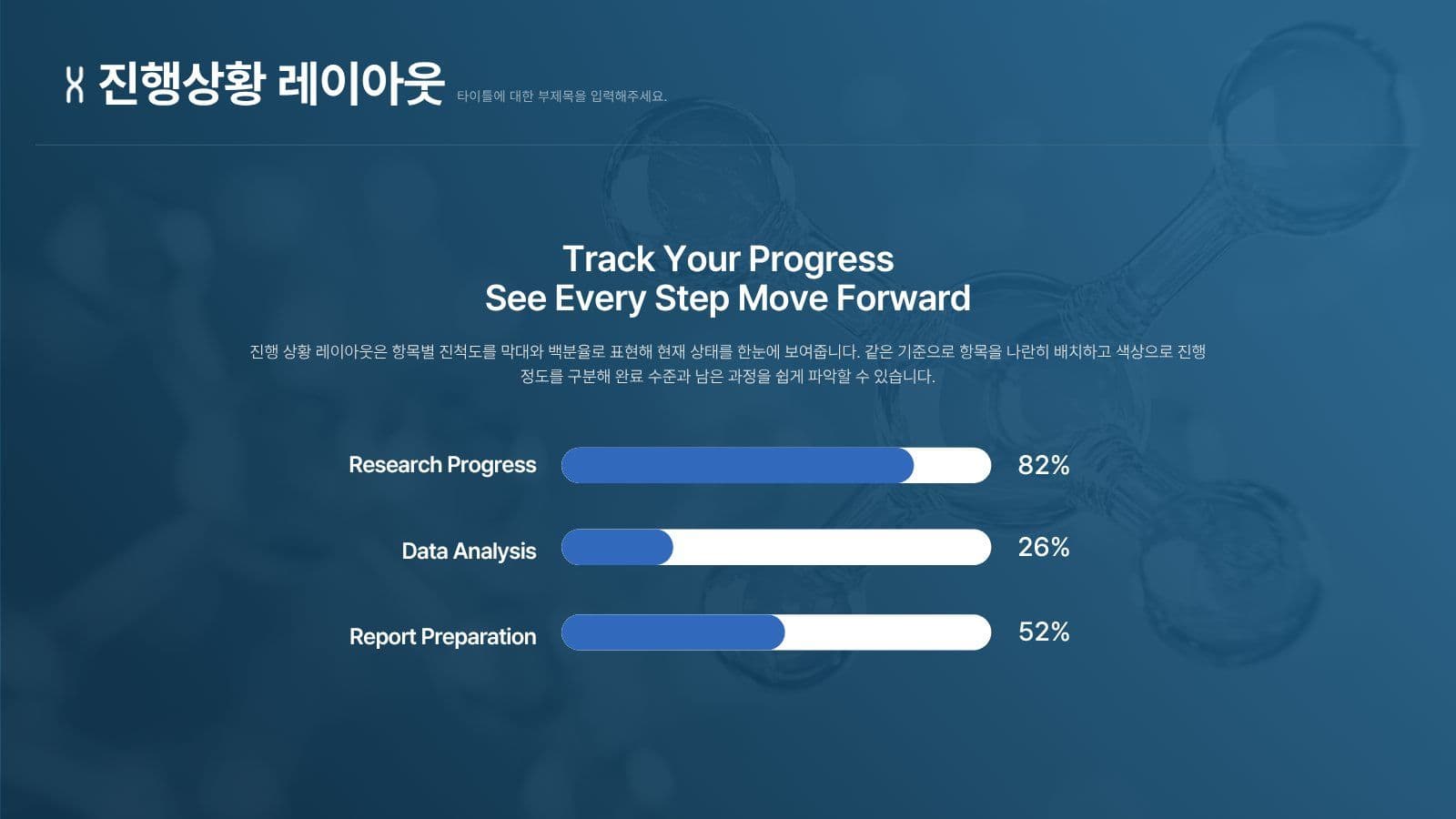 건강과 바이오 테마 프레젠테이션 연구 템플릿