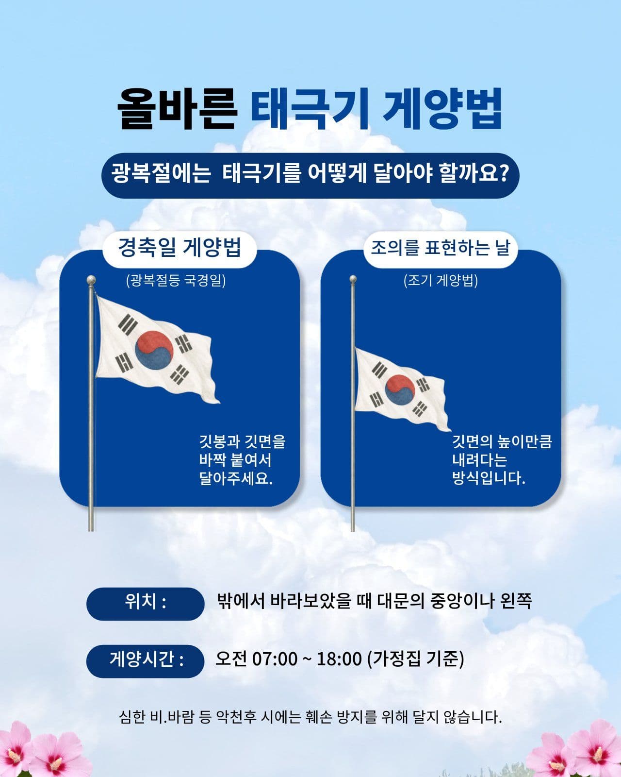 빛을 되찾은 날과 태극기