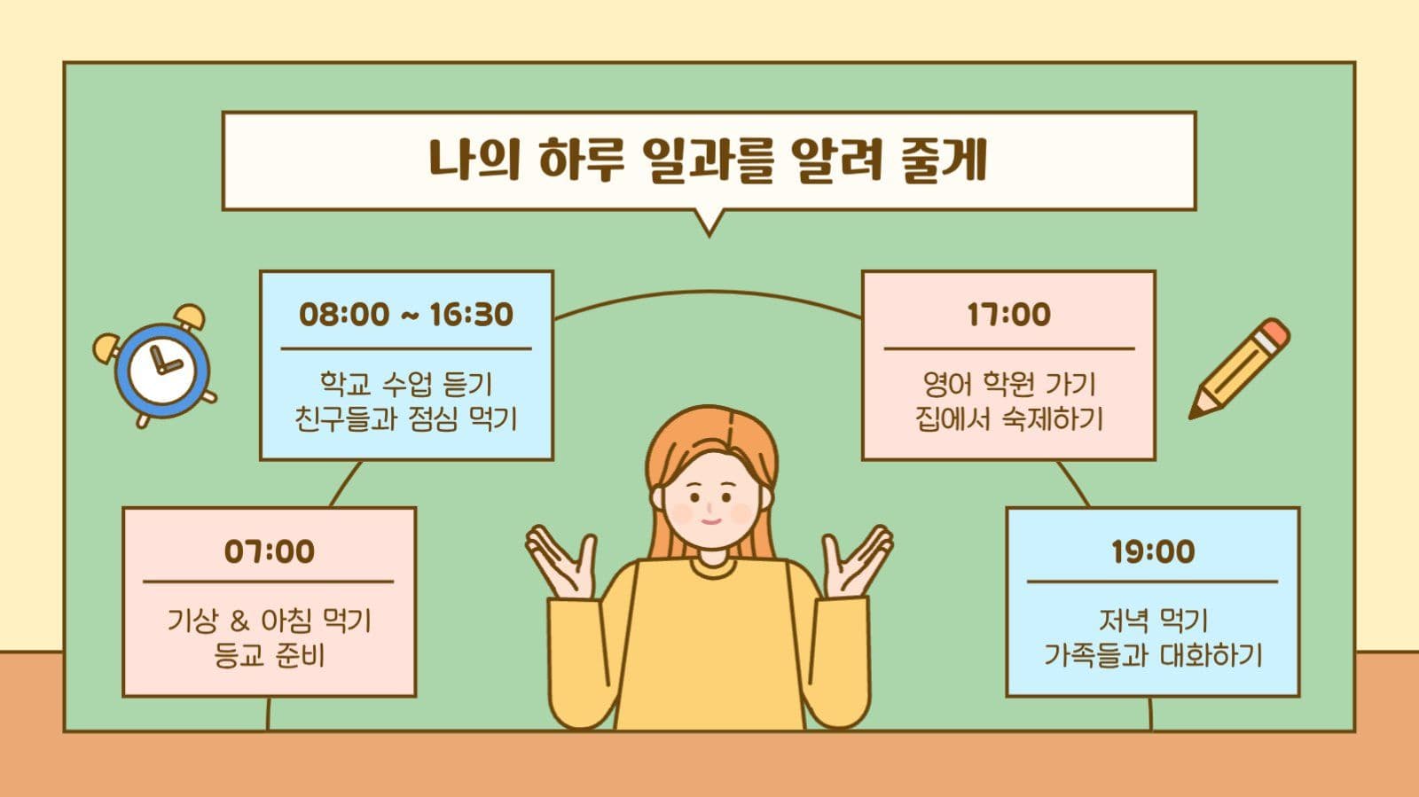 학교 교실 수업 자기소개 프로필 발표