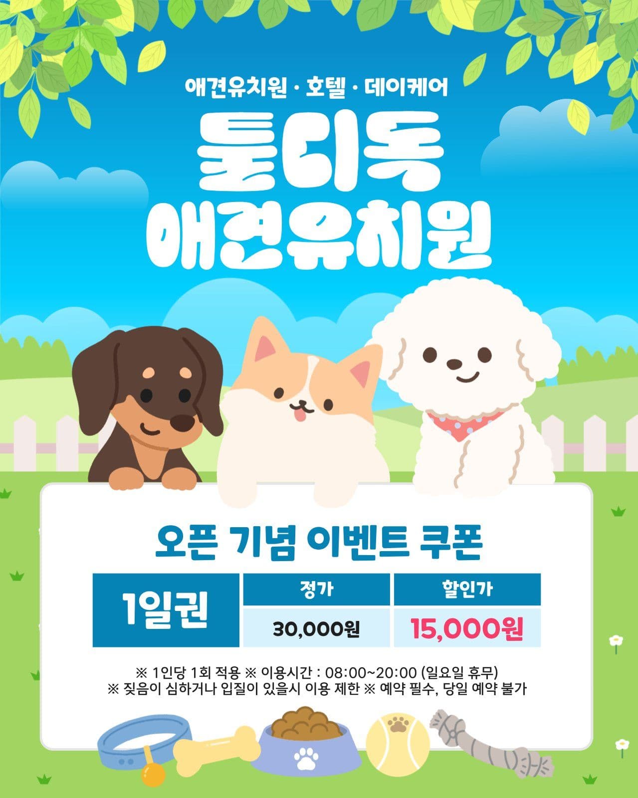 애견유치원 이벤트