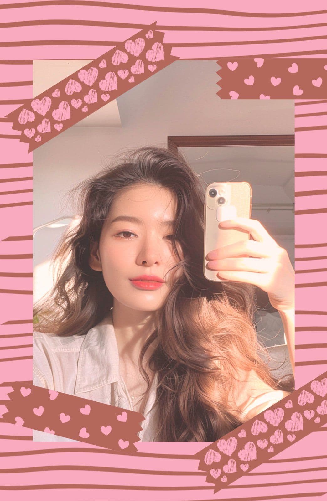 하트초코 스트라이프 포토카드