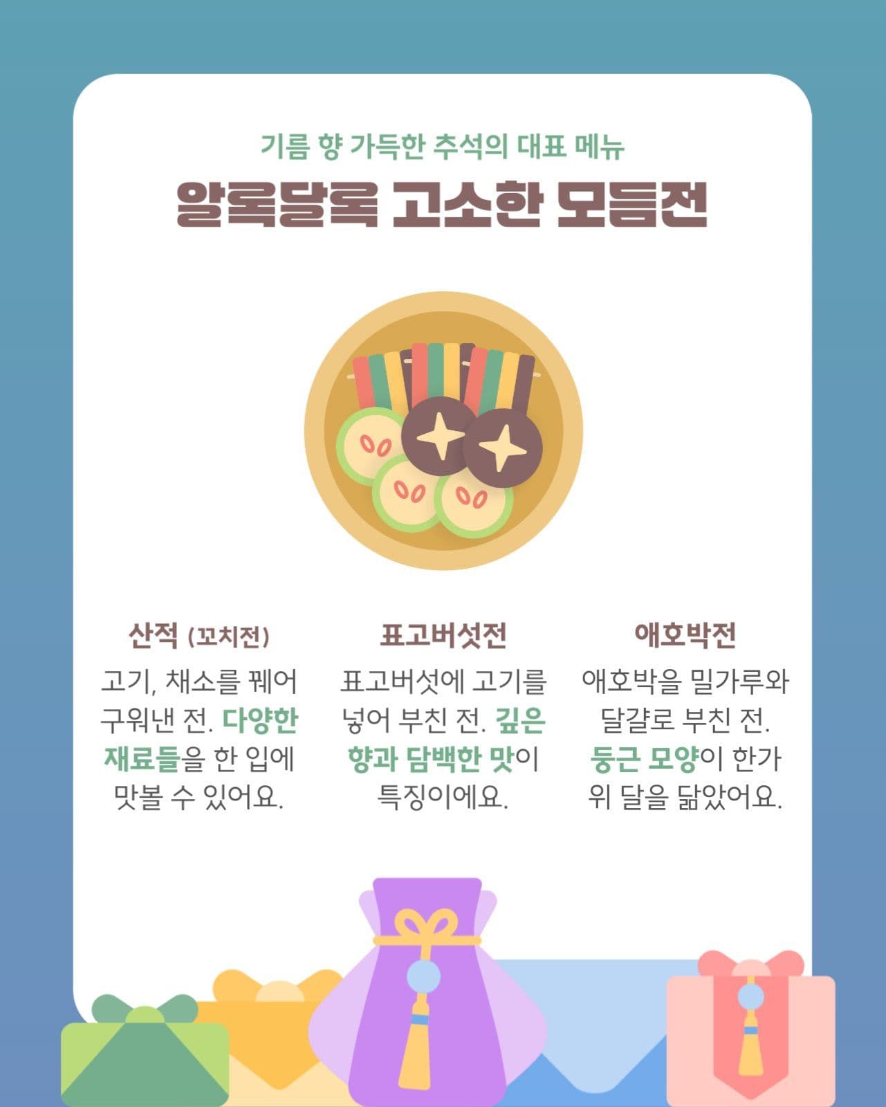 추석 명절 전통음식 이야기 카드뉴스