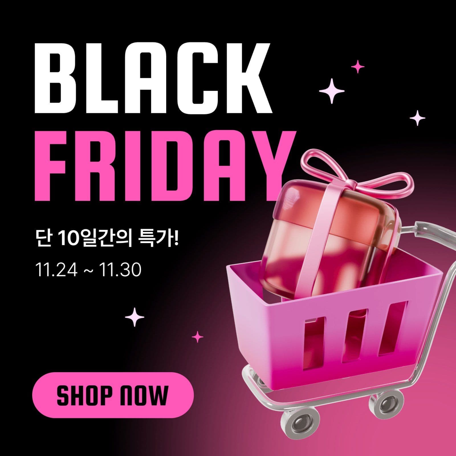 블랙프라이데이 할인 이벤트 광고