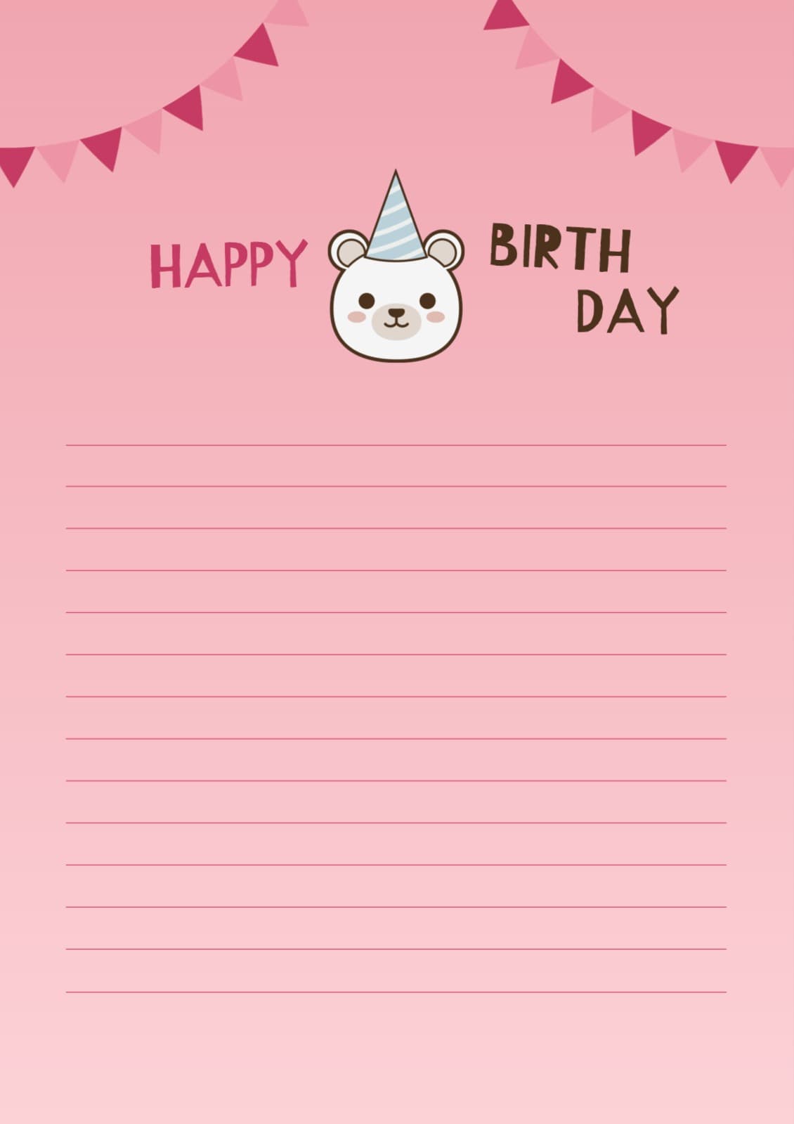 생일축하 편지지