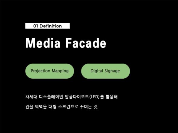 모던한 프레젠테이션 | 미디어 파사드
