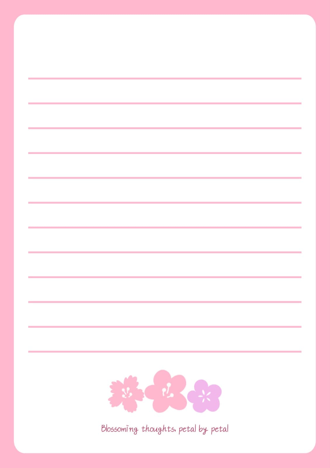 Blossom letter