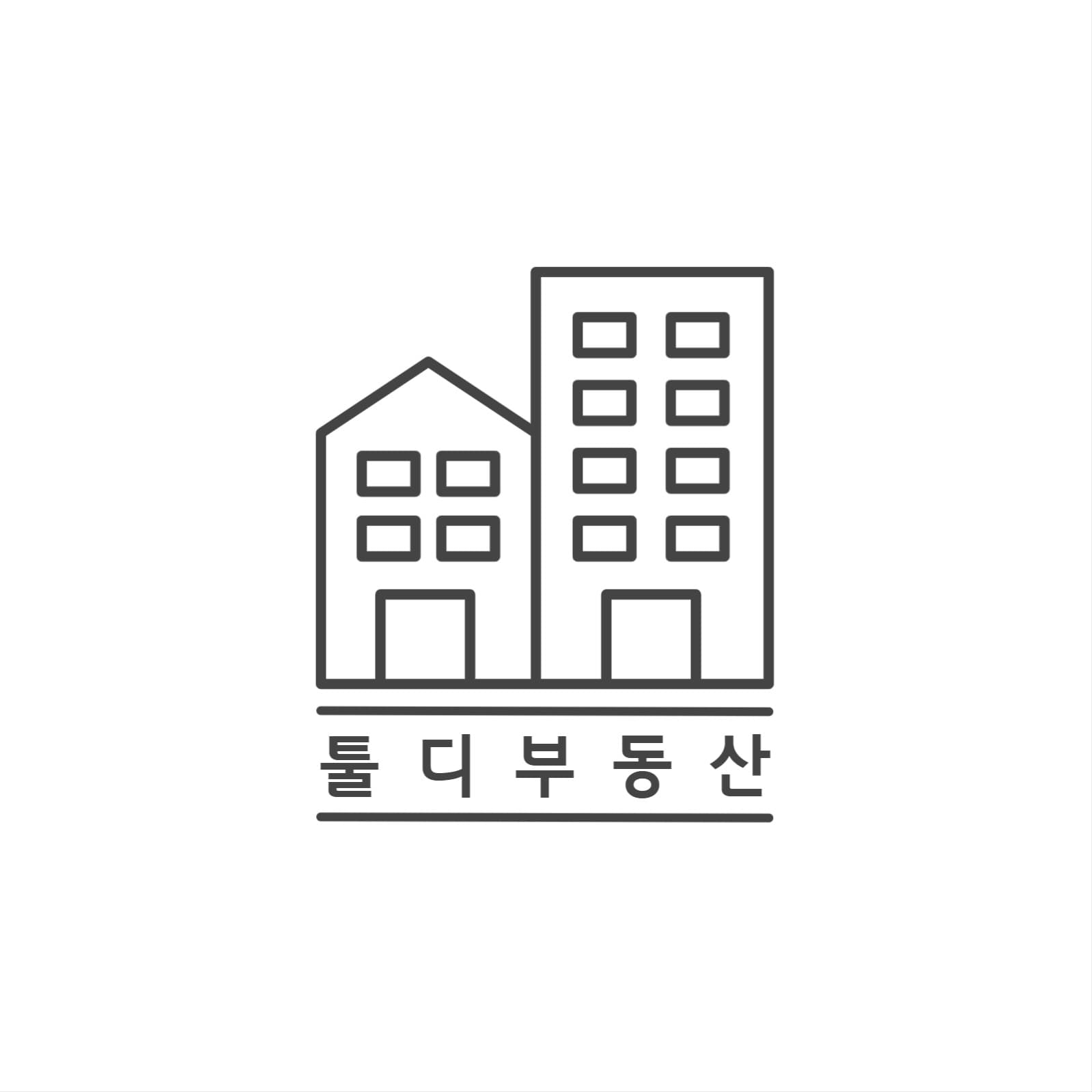 흑백 심플한 부동산업체 로고