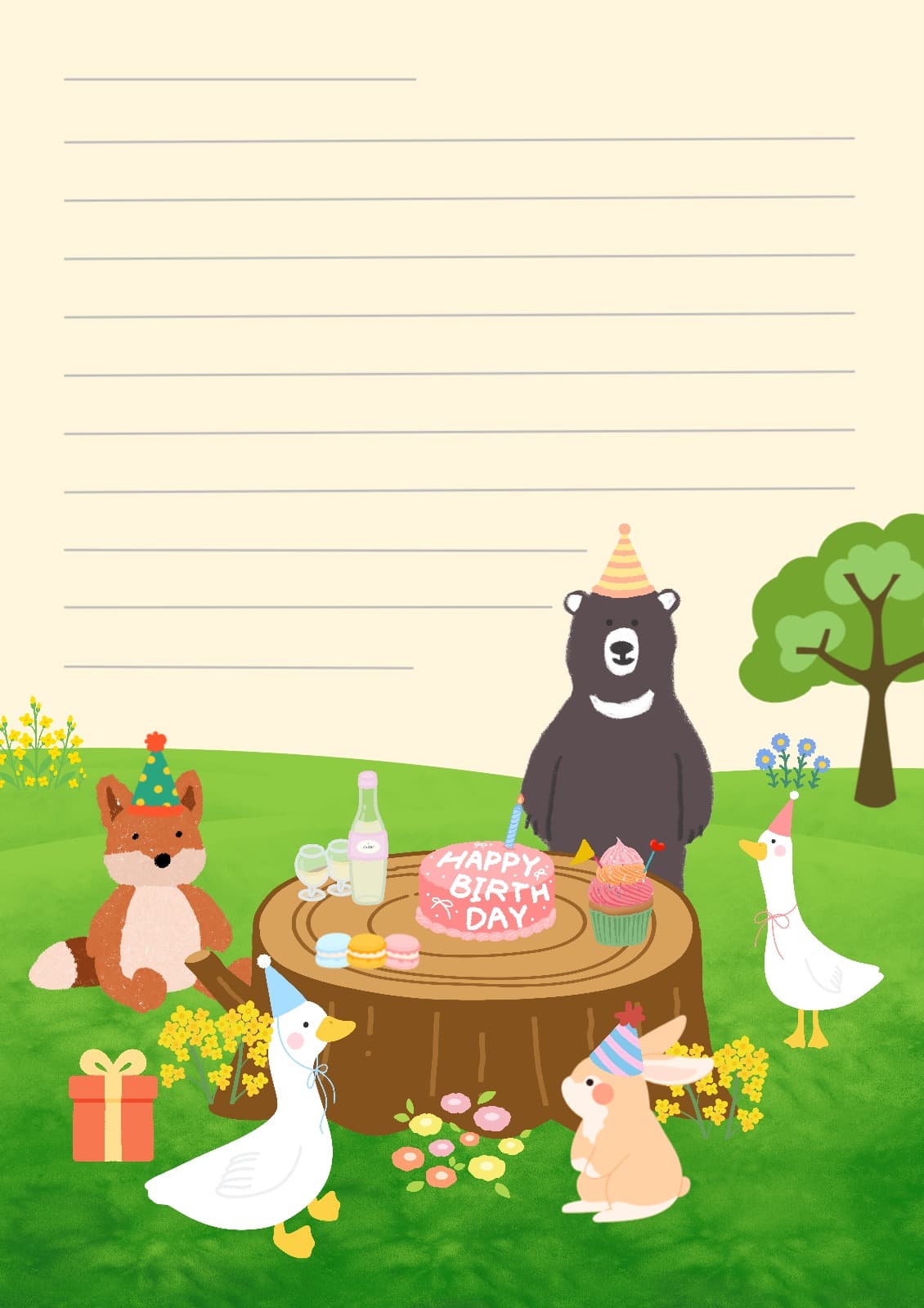 숲속 동물 생일잔치