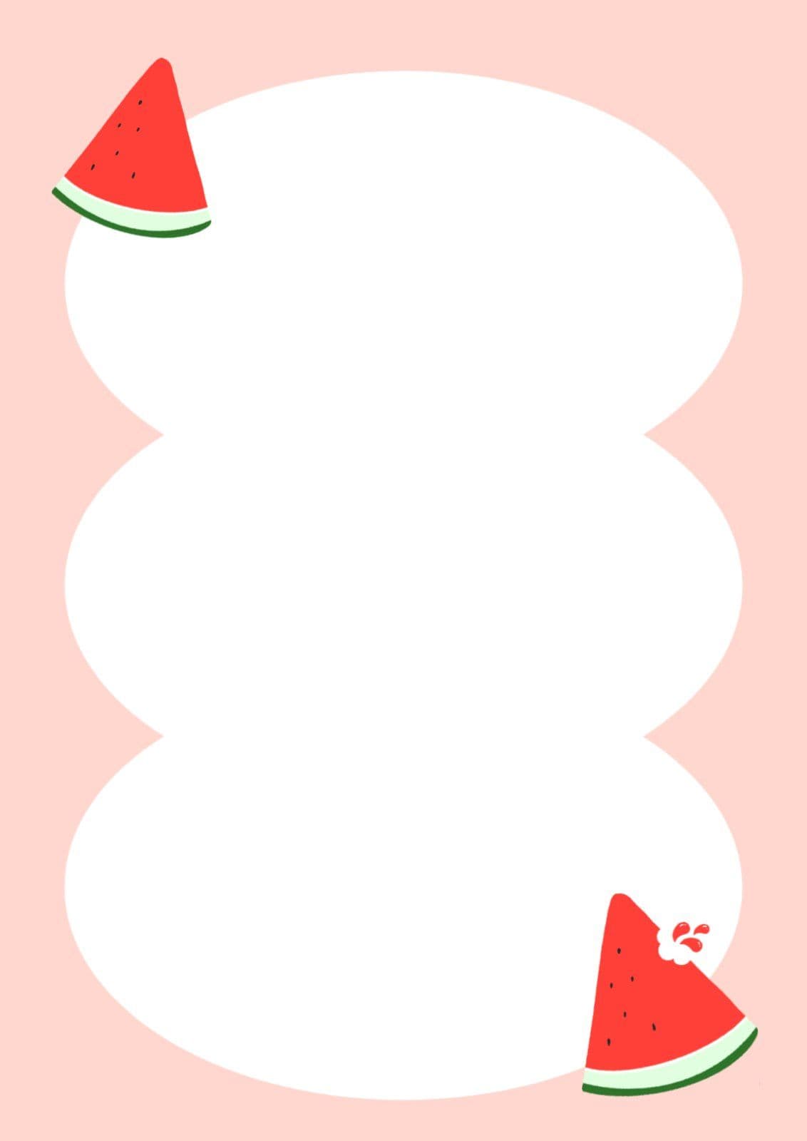 수박 편지지 떡메모지