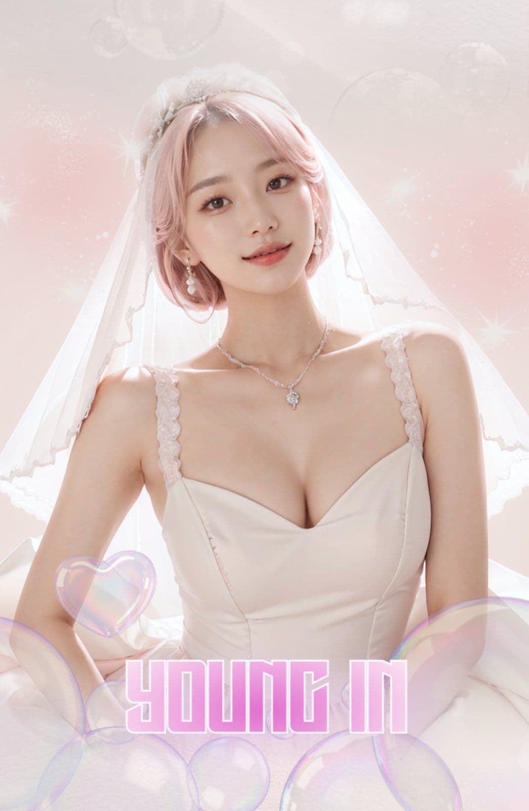 핑크 비눗방울 포토카드
