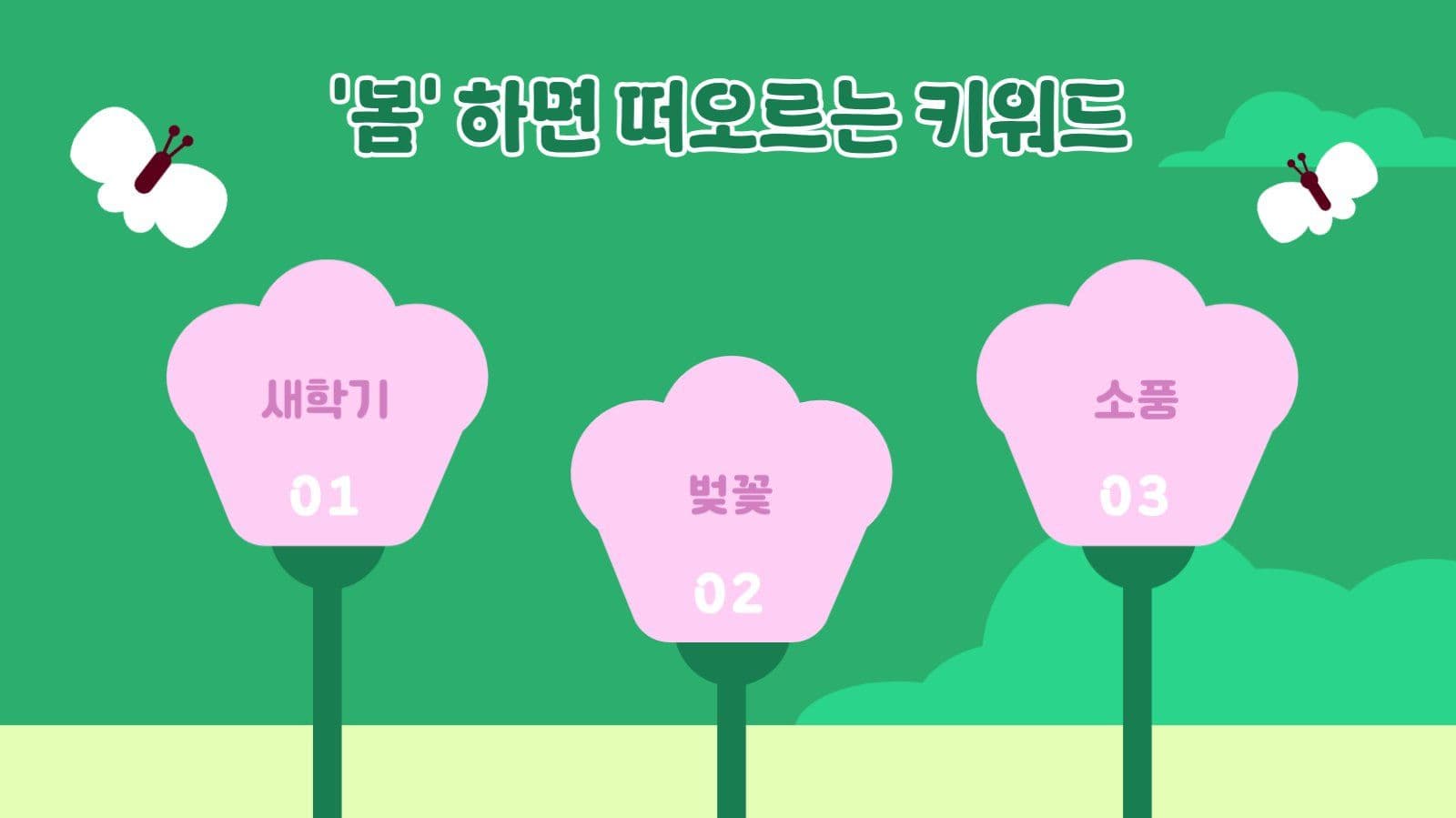 봄이 찾아온 포트폴리오 PPT