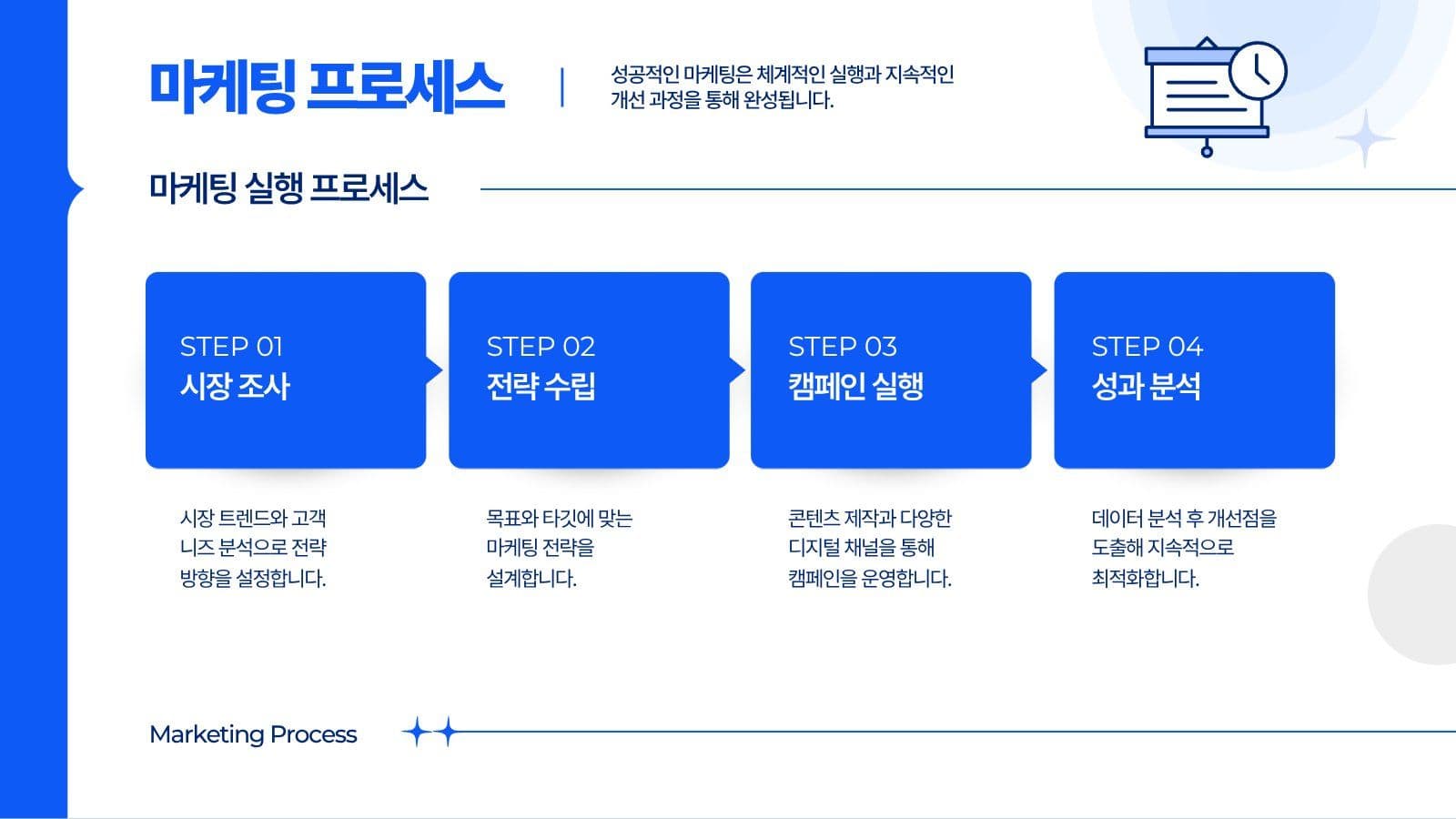 블루 심플한 마케팅 전략 제안