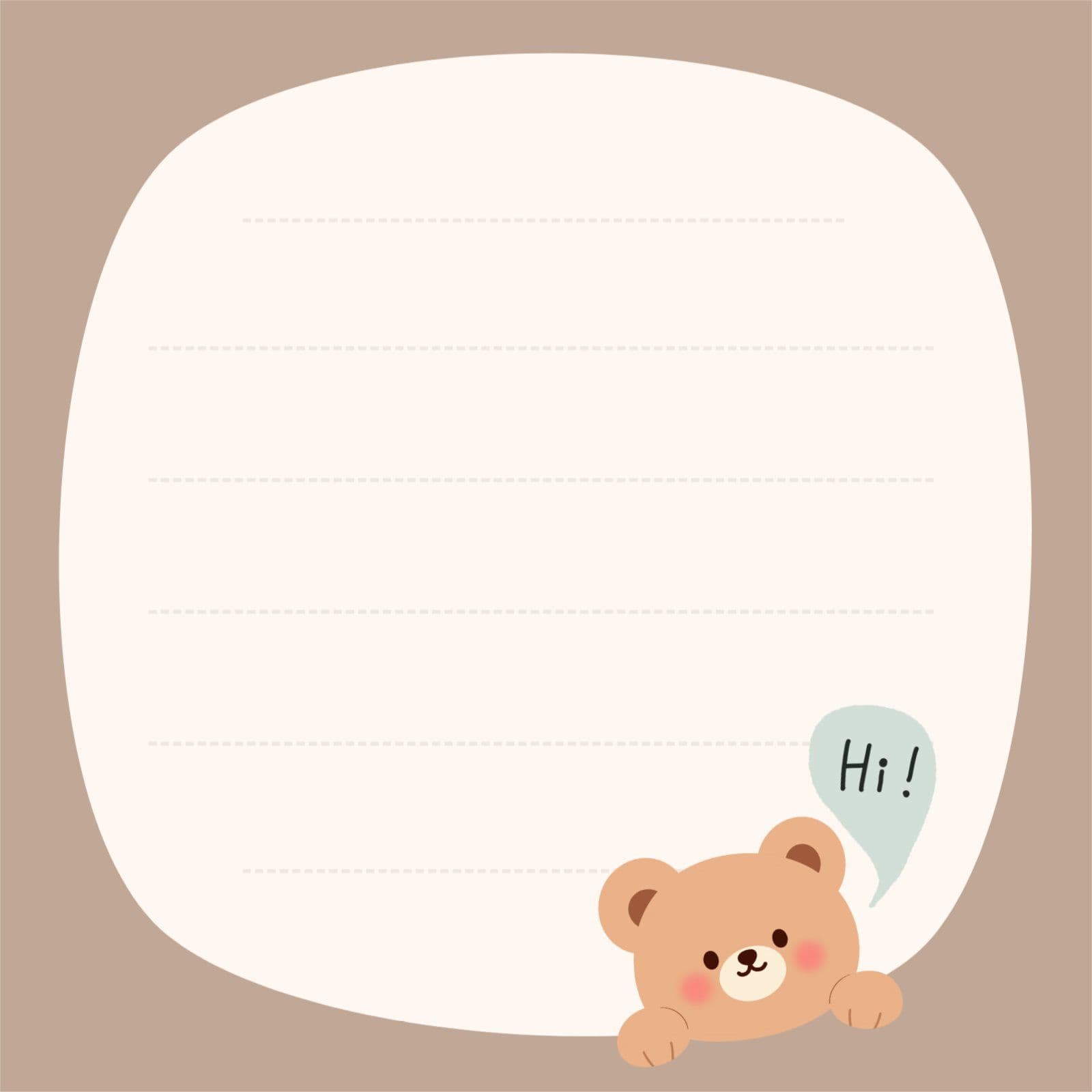 곰 캐릭터 떡메모지